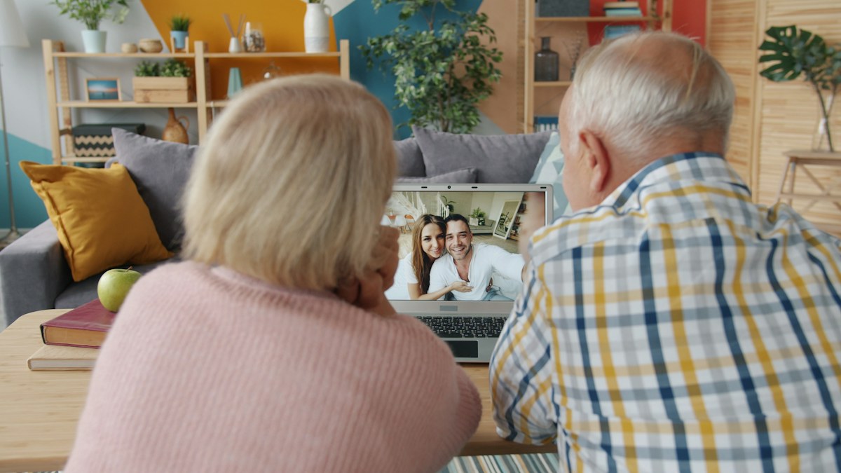 Family connecting and offering support.